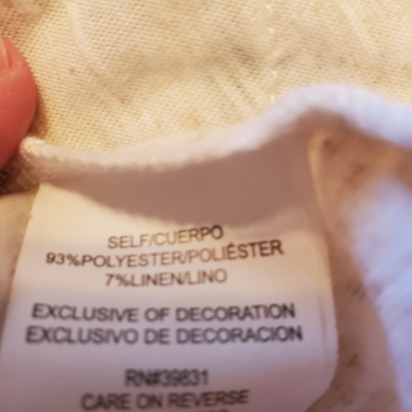 Rewind Cream Speckled w/ Lace Trim Accent Top - Picture 6 of 7